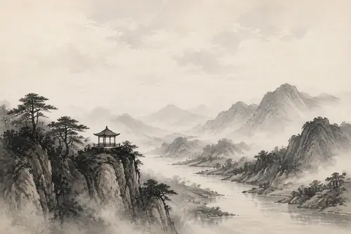 Chinese Ink Landscape